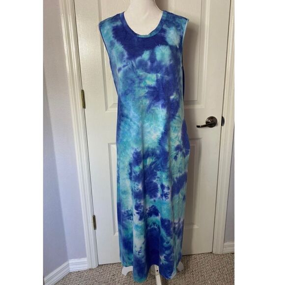 Connected Apparel Womens XLarge Tie-Dye Tank Dress - Picture 1 of 4